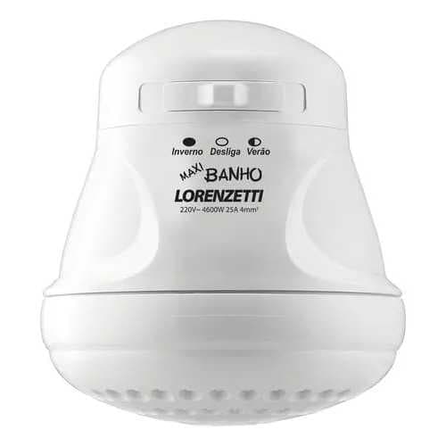 Chuveiro Maxi Banho Com Cano 127v/5500w Lorenzetti 7530297 Cor Branco Potência 5500 W 127V