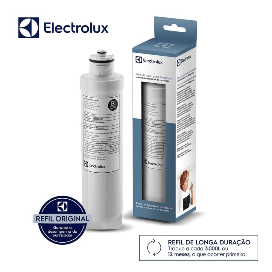 Filtro Refil Original para Purificador de Água Electrolux PAUFCB30 PA21G PA26G PA31G