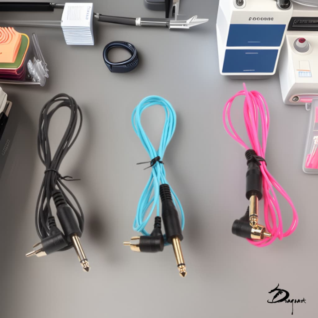 Cabo RCA de Silicone 90° para Máquinas de Tatuagem