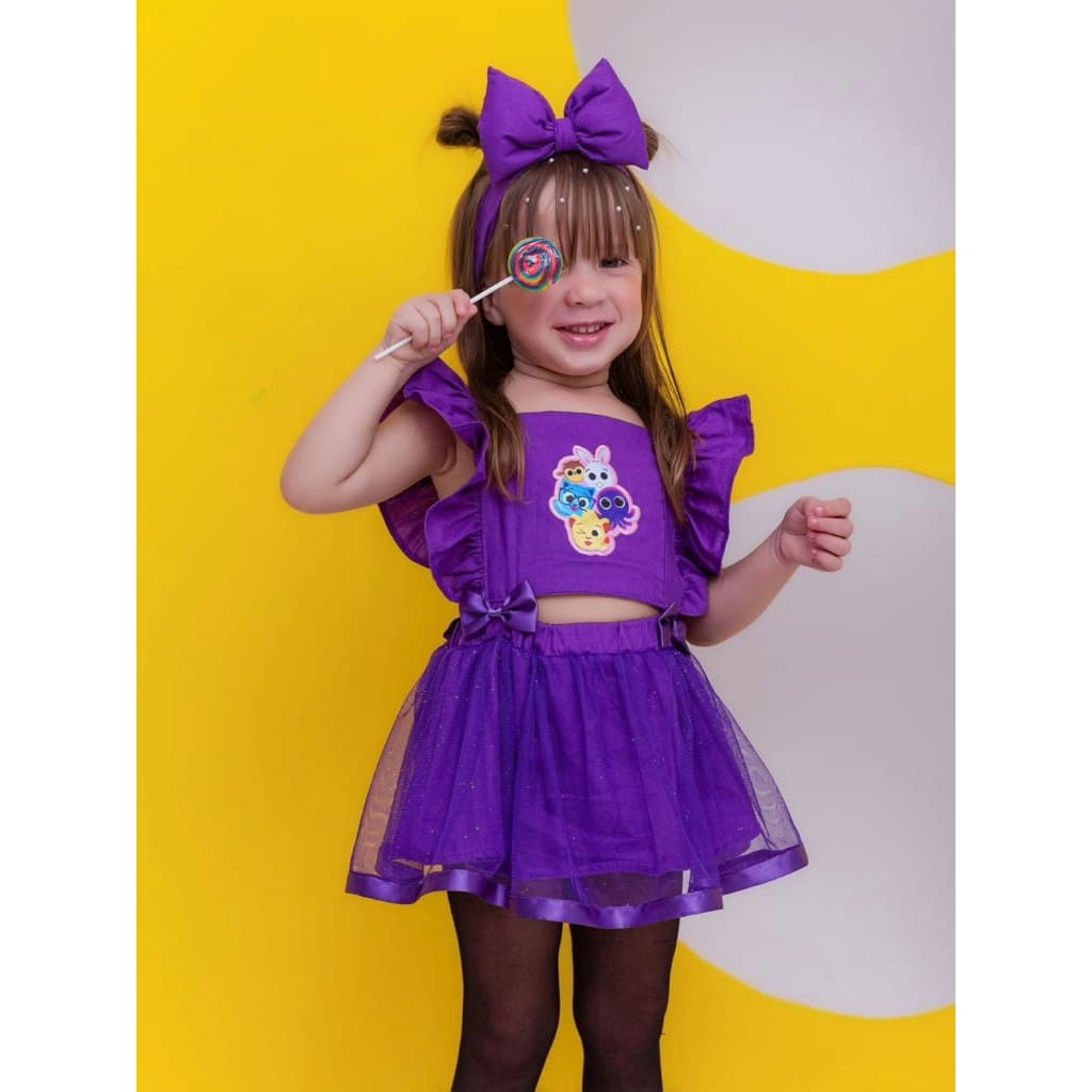 Romper Bolofofos Luxo / Roupa Bolofofos / Jardineira Bolofofos