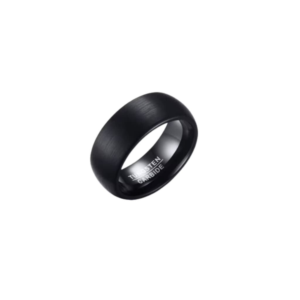 Anel Titânio Preto/ Prata  Masculino (CÓD 06 )