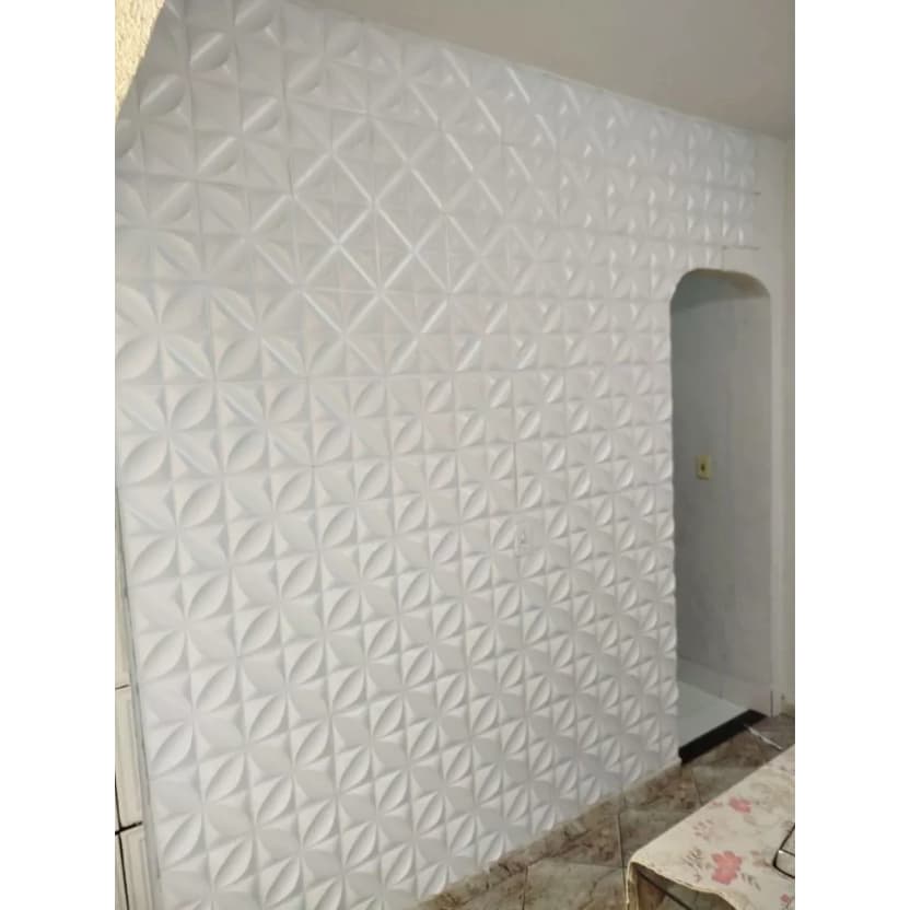 KIT 100 PLACAS PVC 3D REVESTIMENTO 25X25CM DECORAÇÃO QUARTO SALA