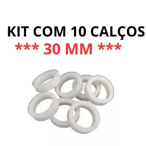KIT COM 10 CALÇOS DE 30MM E 29MM PARA ROLAMENTO 608