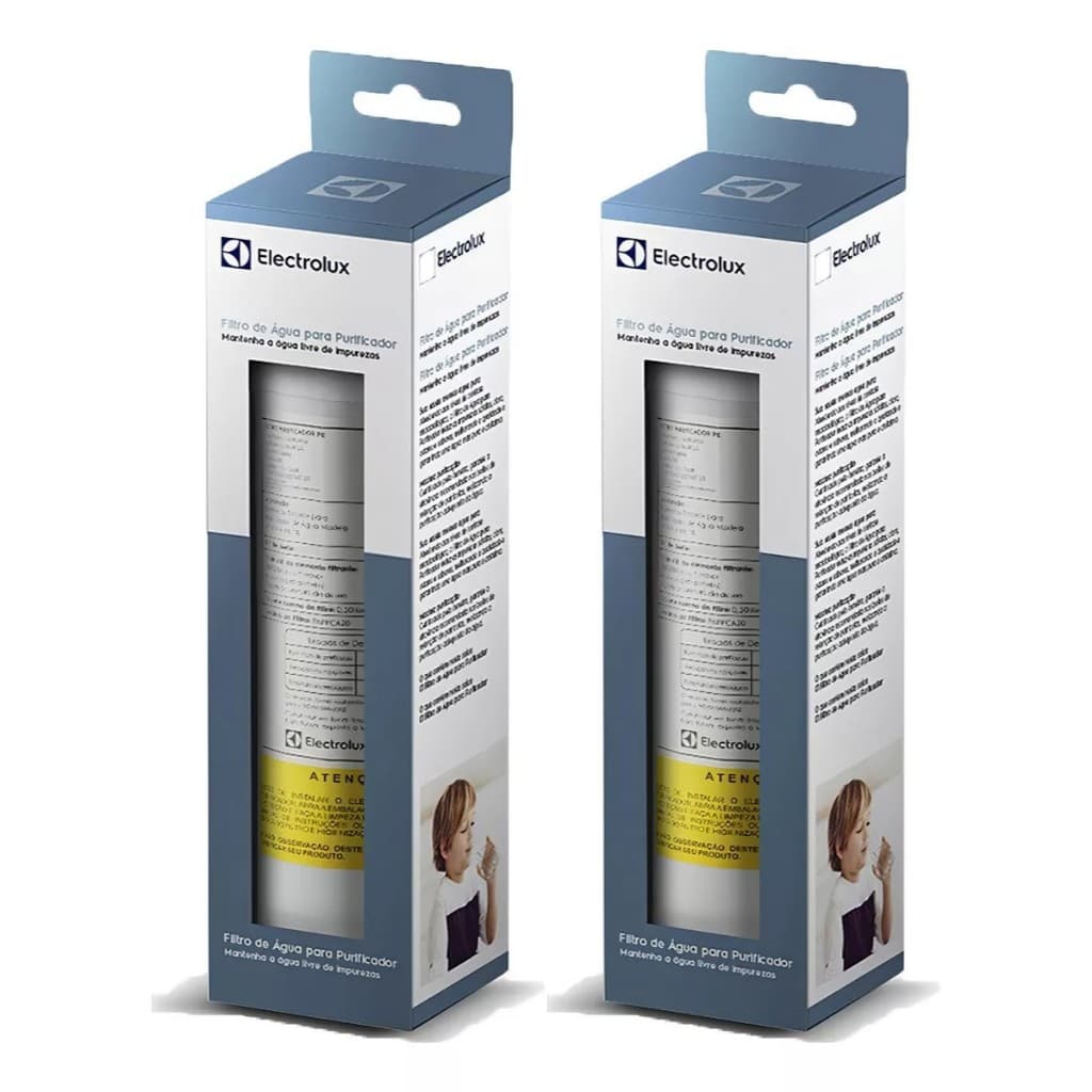 Kit com 02 Refil Filtro Electrolux PAPPCA40 para Purificador de Água PE11B e PE11X - Original