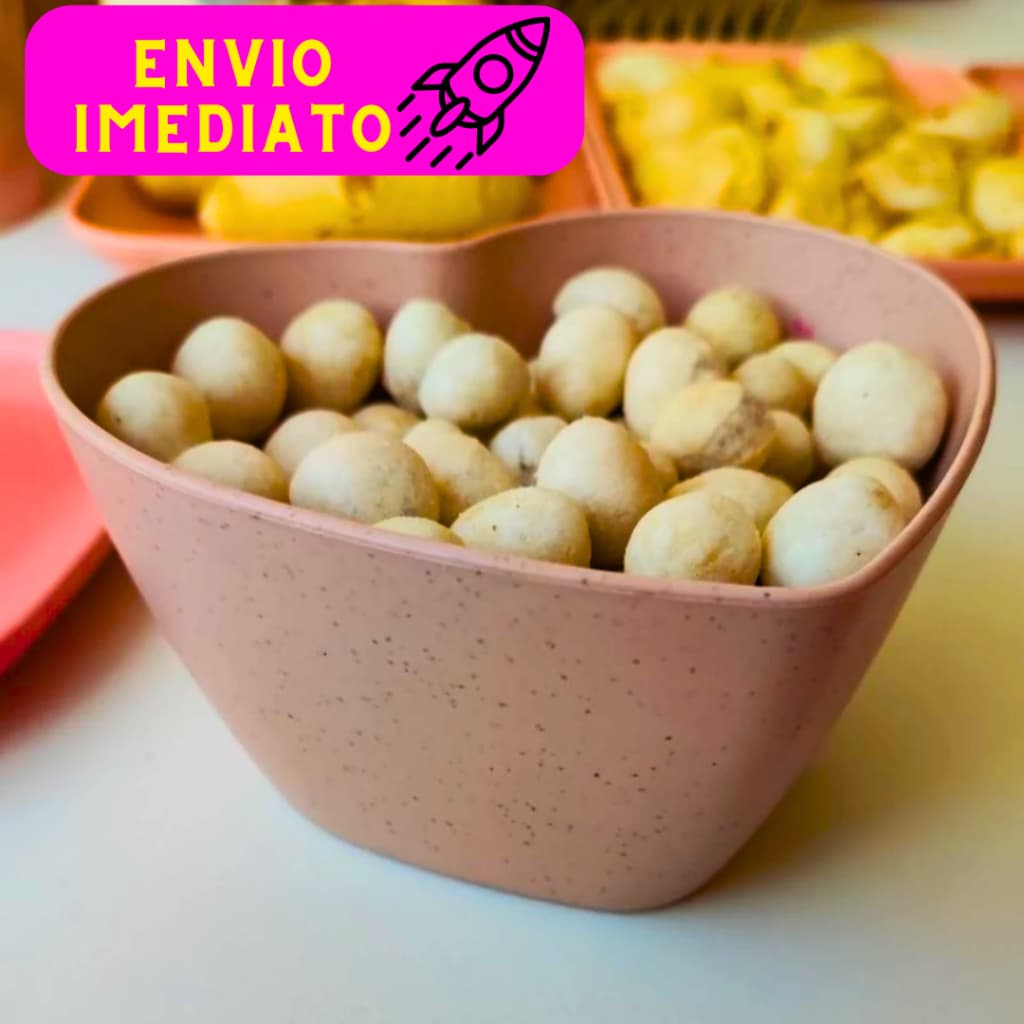 Tigela Bowl de Coração Bambu Ecológico Cumbuca Sobremesas Bowls Tigela Alimentos Prática no Dia-Dia