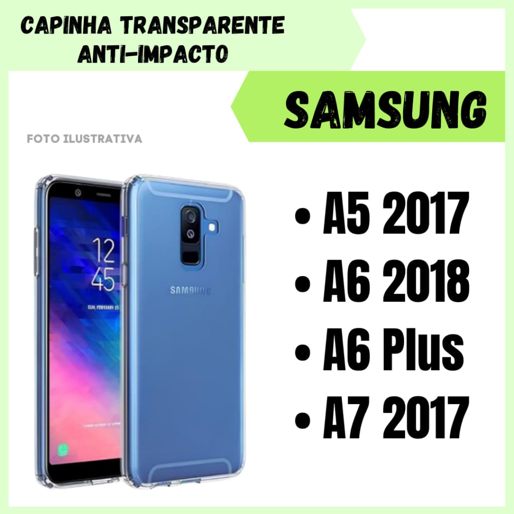 Capa Transparente Anti Impacto Samsung A5 2017 / A6 2018 / A6 Plus / A7 2017 / (CF09)