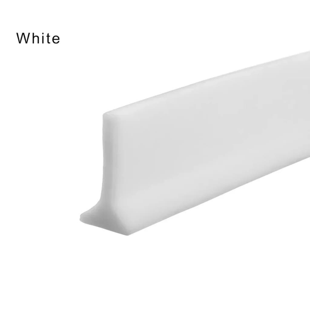 Barreira de Água em Silicone Flexível para Banheiro, Cozinha, Box e Pia - 1,5 Adesiva cn