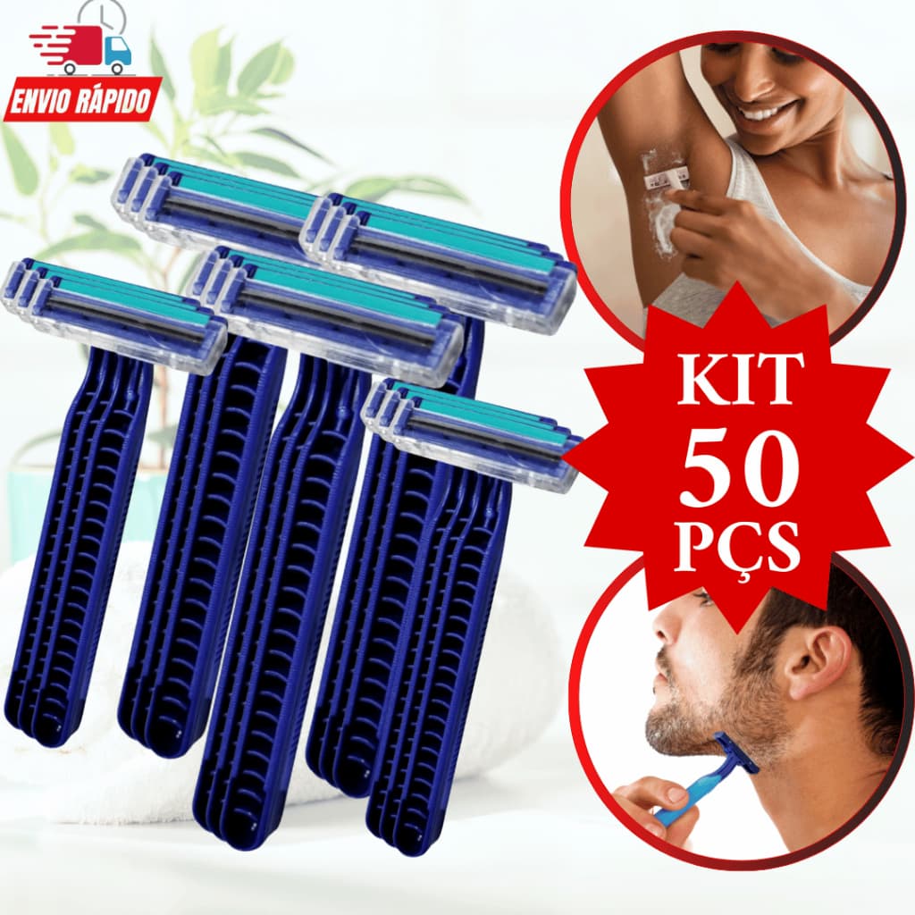 Barbeador Descartável Para Depilar Barbear Raspar Pêlos Prestobarba Com 2 Lâminas Barbearia Promoção