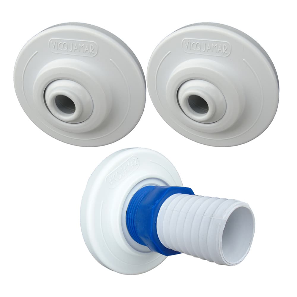Kit 1 Dispositivo De Aspiração E 2 Dispositivo de Retorno Abs Piscina Alvenaria + Brinde Adaptador
