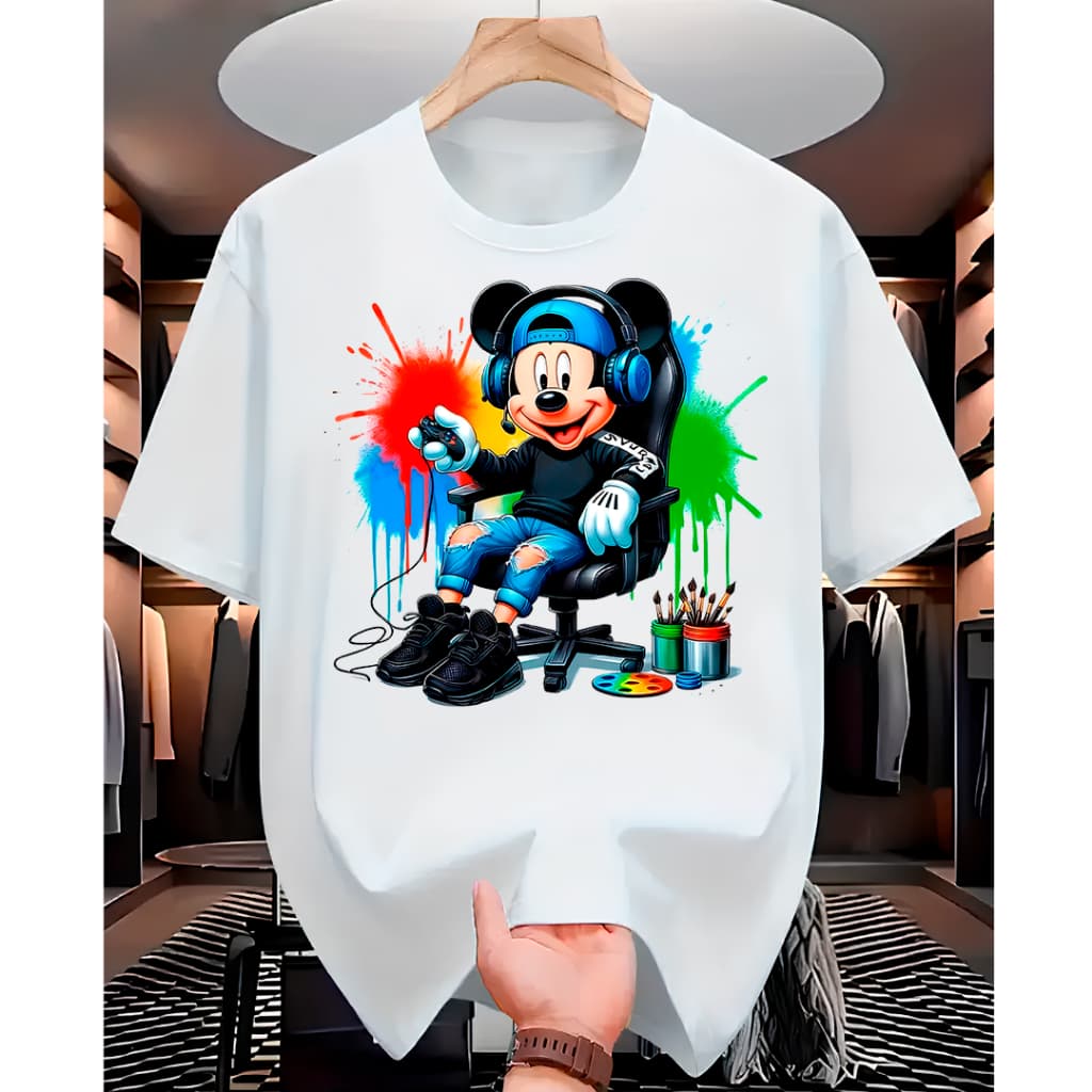 Camiseta Mickey Gamer Estilosa – Streetwear Urbano | Camisa Feminina e Masculina