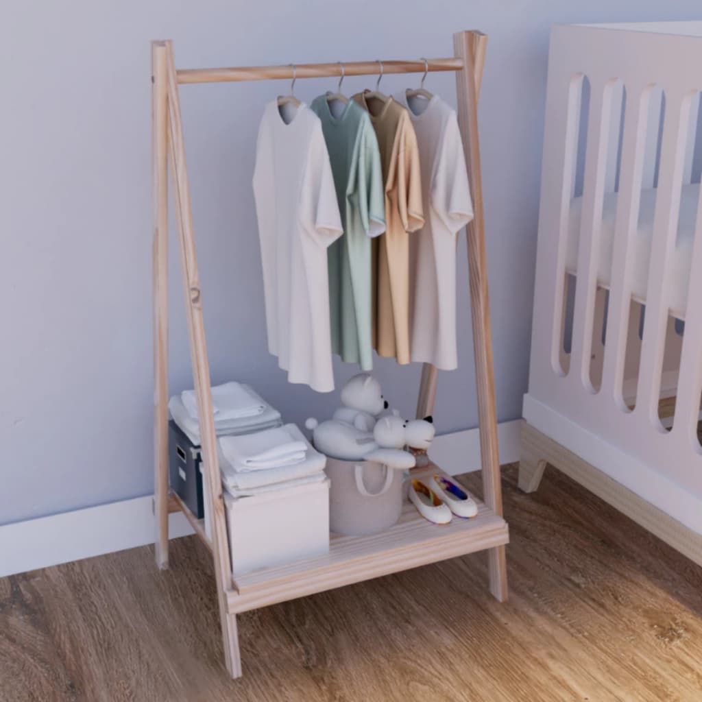 Arara Infantil com Sapateira – Organizador Montessoriano para Quarto de Criança