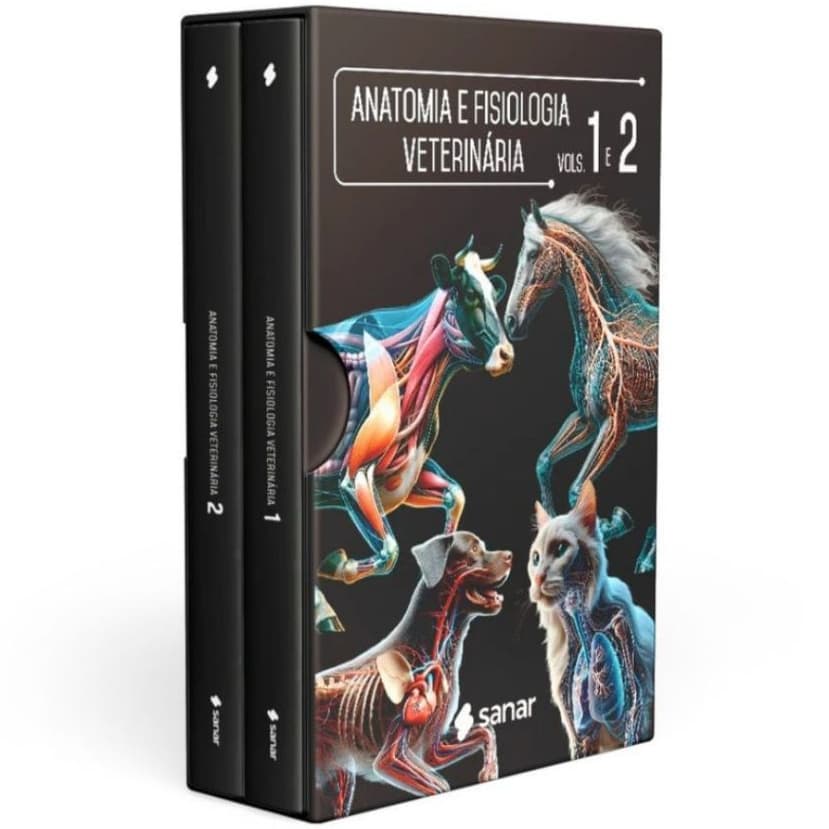 Box Sanar Anatomia e Fisiologia Veterinária vol. 1 e 2 LANÇAMENTO 2024