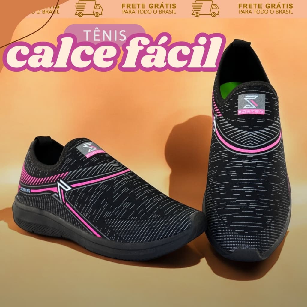 Tênis Meia Feminino Esportivo | Slip-On Malha Elástica | Pronta Entrega