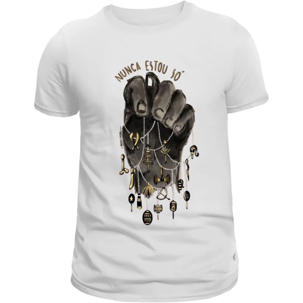 Camisa, Camiseta, Umbanda, Candomblé, Axé, Nunca estou só, Respeito, 100% Algodão, Envio Rapido.