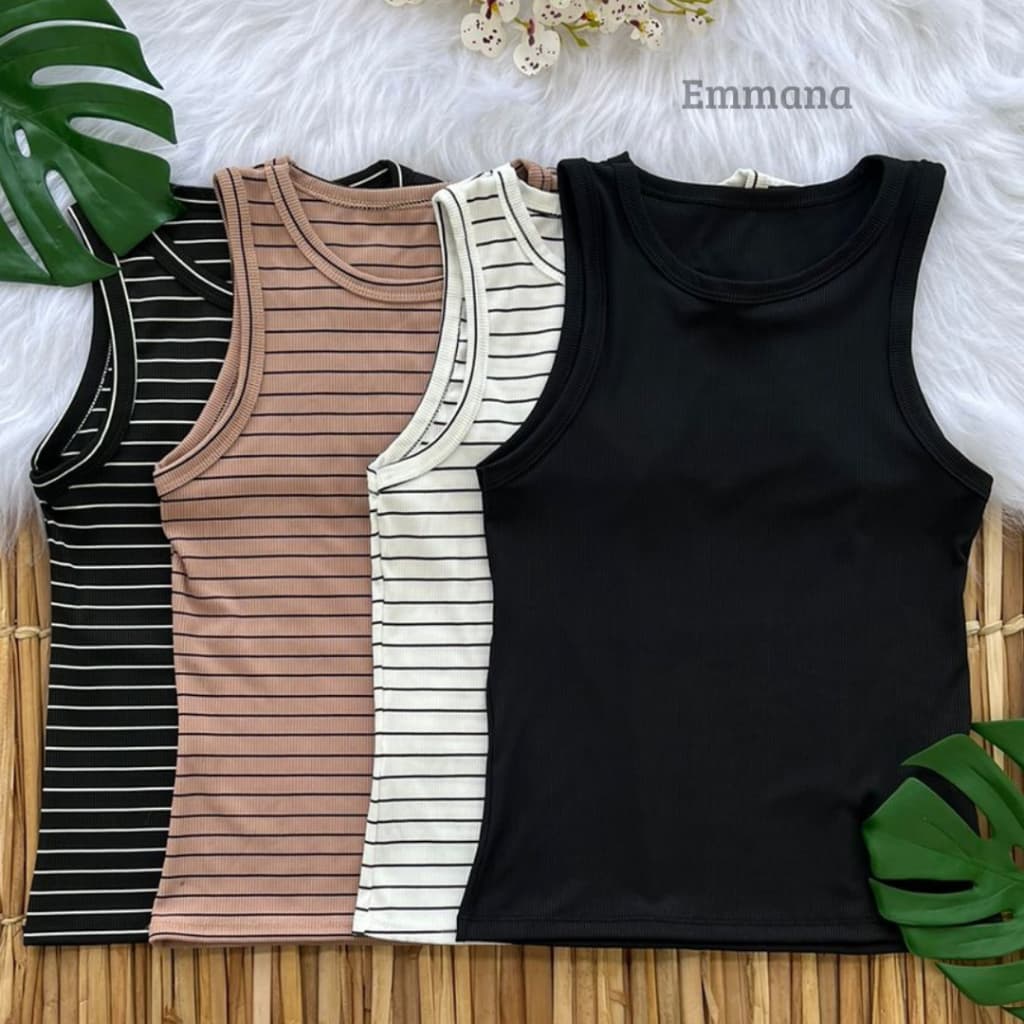 Kit 4 Regata Canelada Feminina Mista Blusa Básica Camiseta Casual