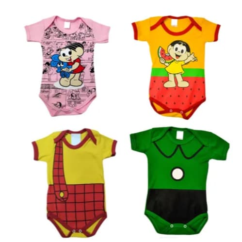 Body Bebe Temático Mesversario Turma Da Monica