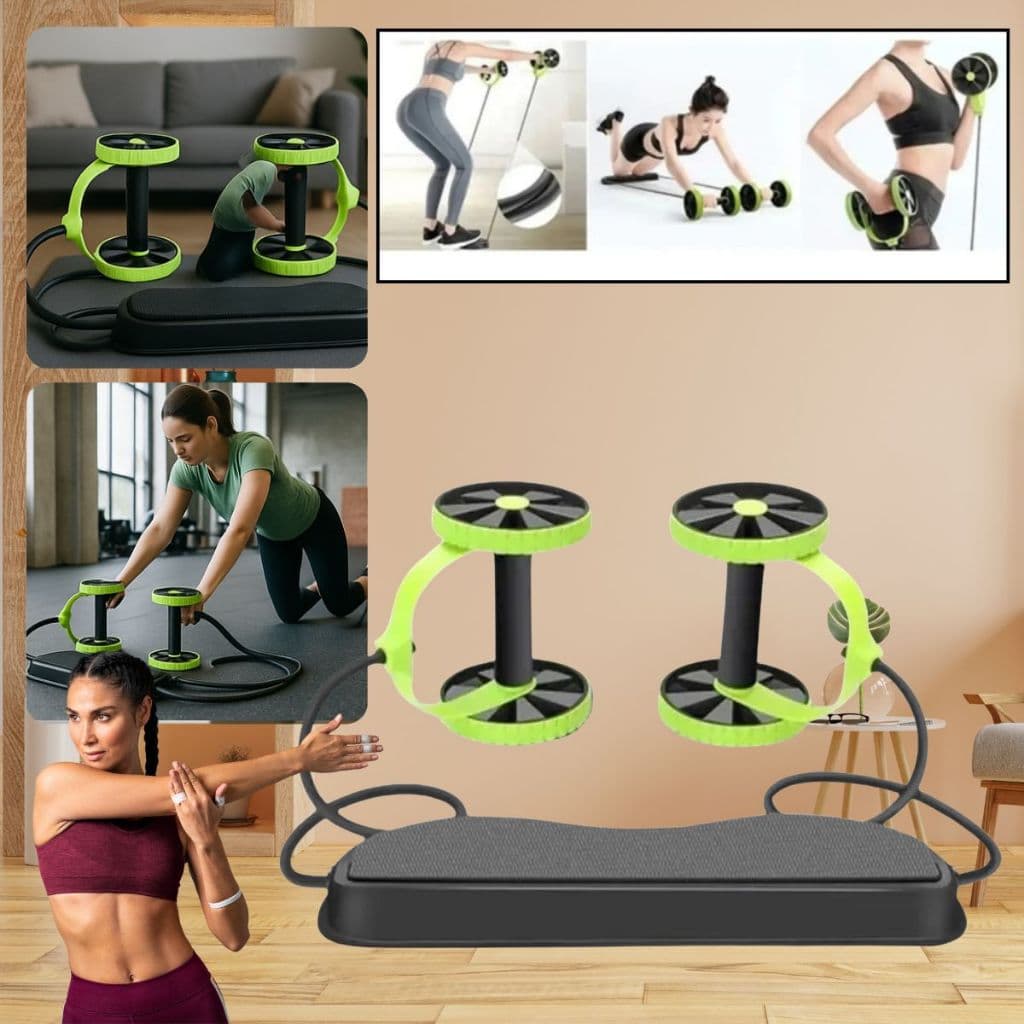 Aparelho Ginástica Roda Abdominal Portátil Aparelho Exercícios Malhar Academia em Casa Emagrecer
