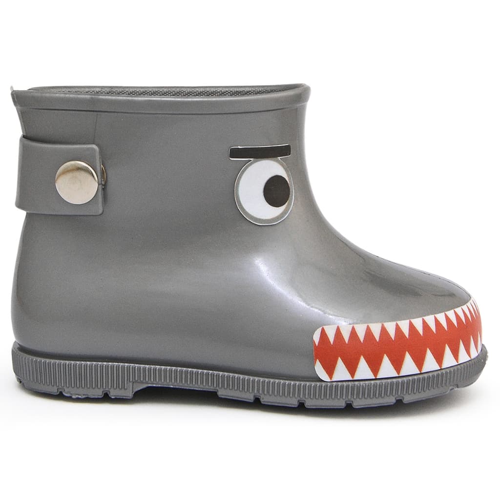 Bota Galocha Infantil Menino Tubarão Impermeável Para Chuva