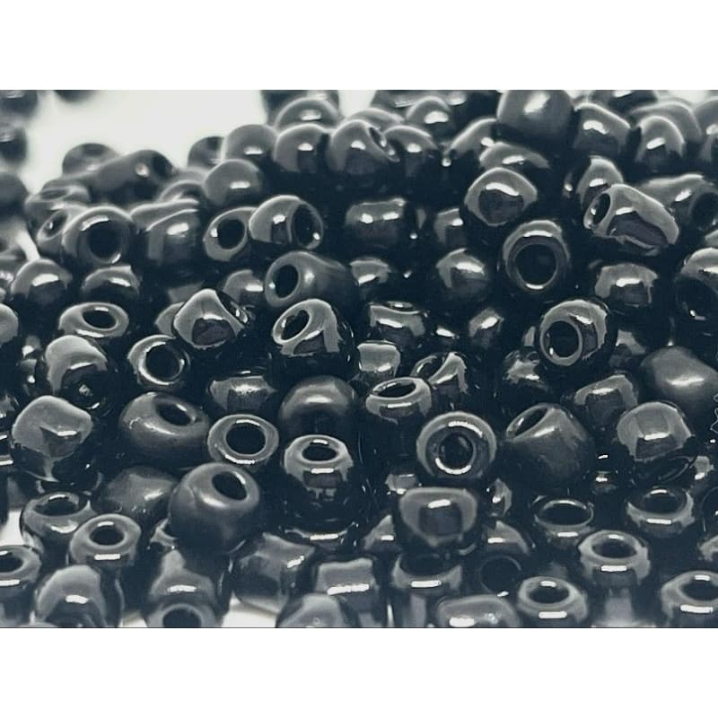 Missangão 6/0 Preto - Miçanga Preta 500 Gramas - Para Artesanato, Bijuterias e Bordados -Missanga Vidro 0,4 cm