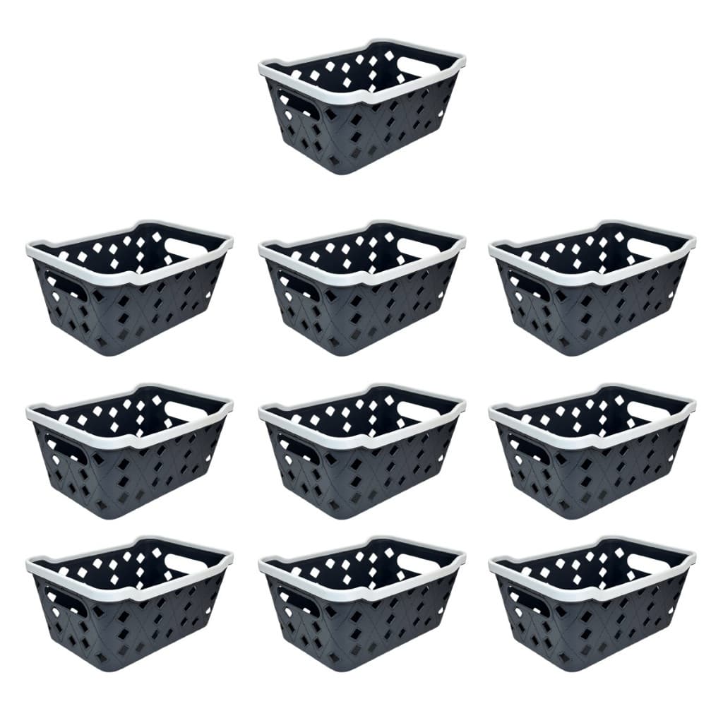 Kit 10 Cestos Organizador Pequeno Multiuso - Cestinha Organizadora 2L Cozinha, Quarto e Banheiro