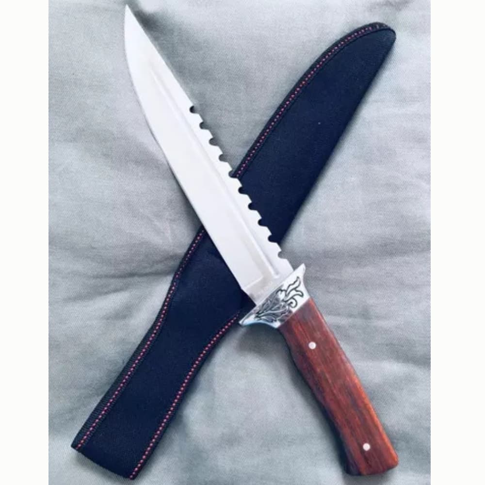 Faca De Caça 36cm Churrasco Luxo Fulltang Inox S0524 Kim