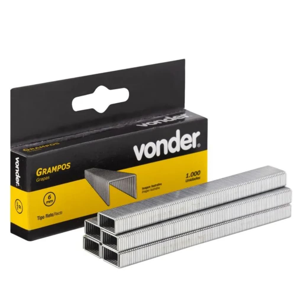 Grampo Para Grampeador Tapeceiro Elétrico E Manual 6 mm e 8mm - Vonder