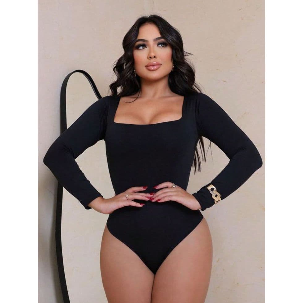 Body Decote quadrado casual/Básico