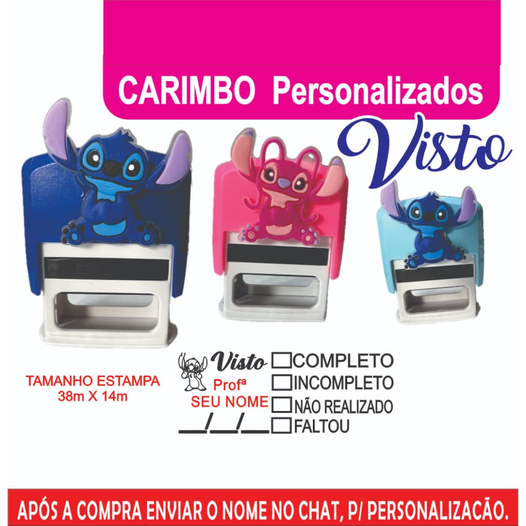 CARIMBO / CARIMBO DATA / CARIM VISTO / CARIMBO PROFESSOR / STIC / STIK / STIKC /
