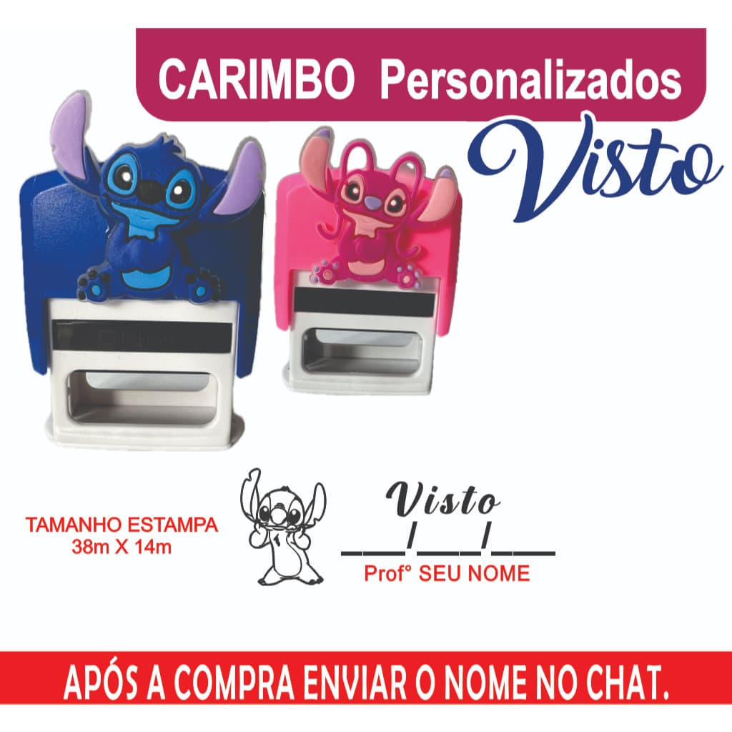 Carimbo para professores, Carimbo Visto, Carimbo personalizado