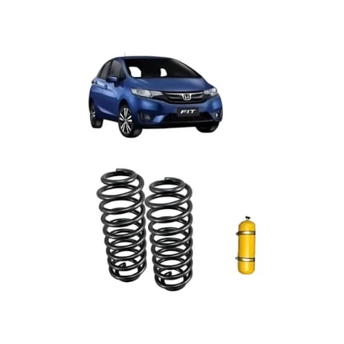 2 Molas Traseiras Reforçada Gnv Honda New Fit Após 09 Até 14