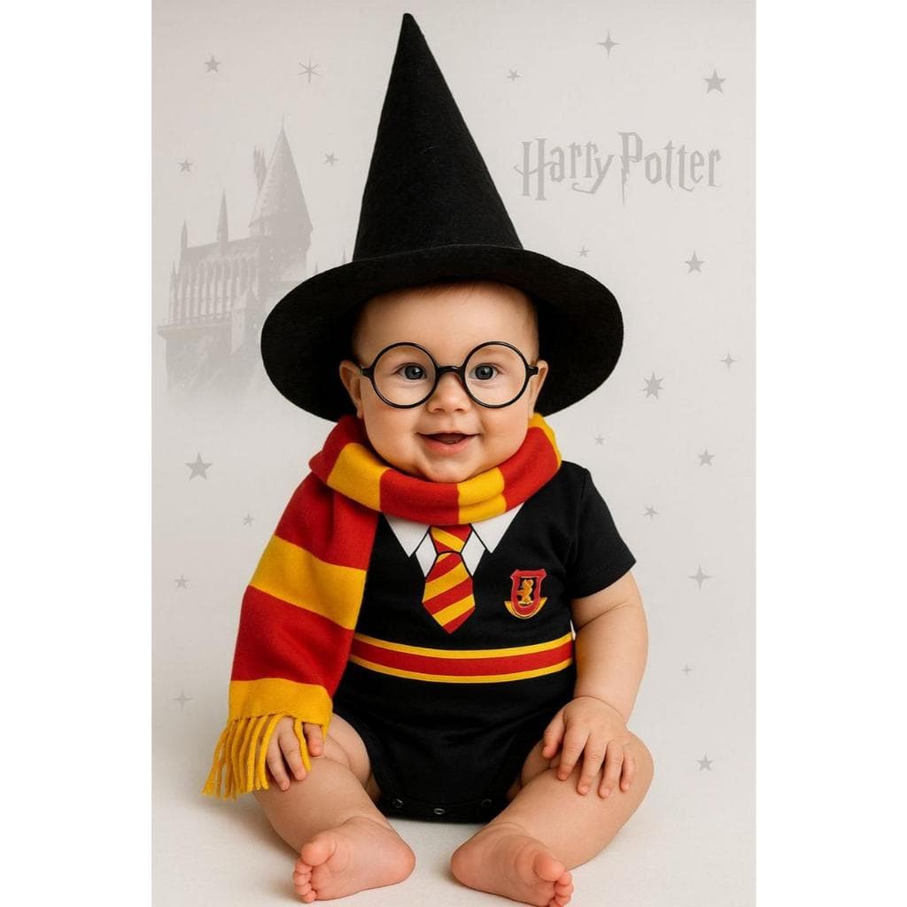 Body Temático para mesversário bebê menino - HP
