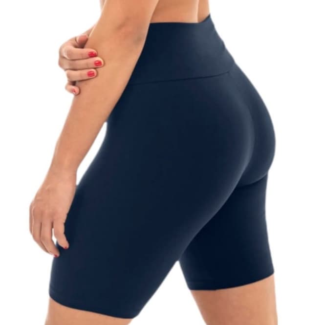 Shorts Bermuda Legging Feminino Cintura Alta Suplex Academia Corrida