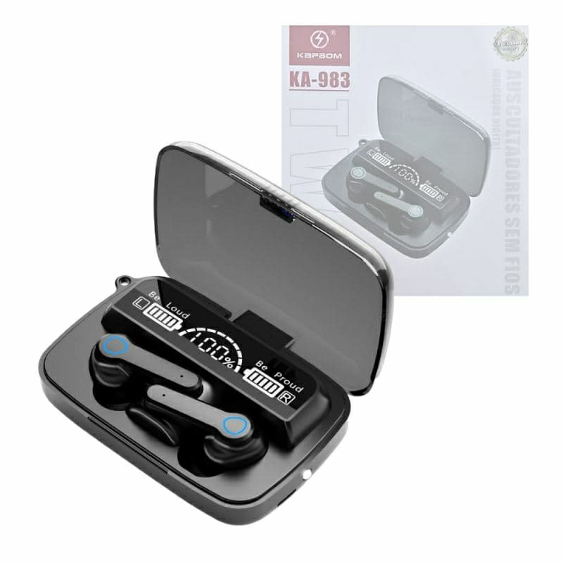 Fone bluetooth de Ouvido Auricular Bluetooth GAME Wireless Headset Case LED KA-983