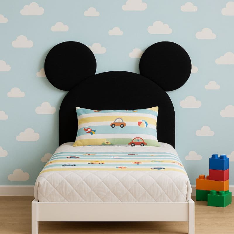 cabeceira  estofada infantil Mickey medida 0,80x1,30, fazermos sob medida