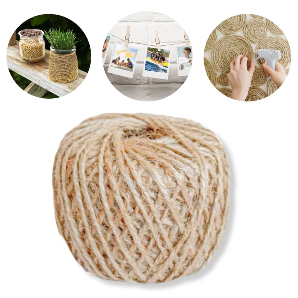 Rolo Fio Decorativo Juta Barbante Varal de Fotos Sisal Barbante Cordão Artesanato Lembrancinha
