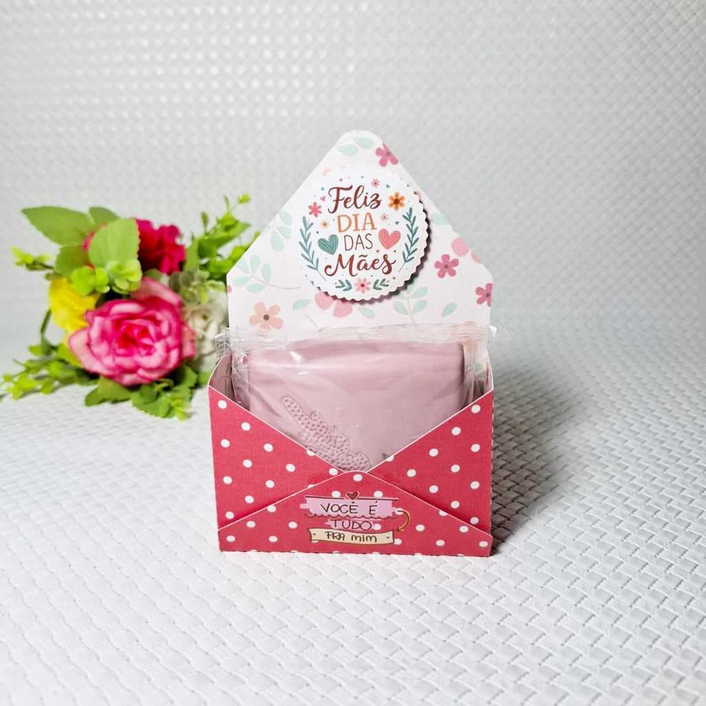 Lembrancinha Dia das Mães - kit 10 Caixa Envelope - caixinha personalizada para sabonete