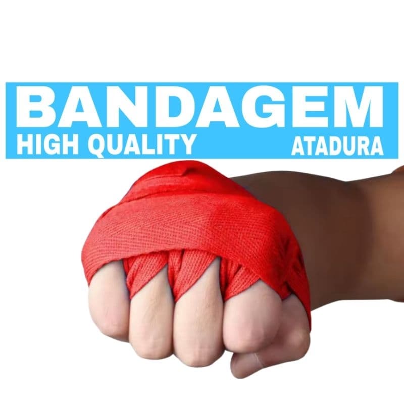 BANDAGEM ATADURA PARA MUAY THAI, BOXE, KICK BOXING LUVA