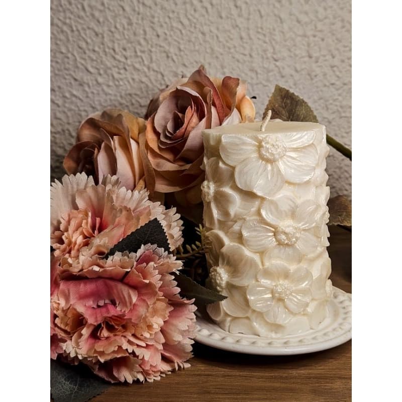 Vela Aromática Artesanal - Vela Mil Flores Fresia e Pera Inglesa