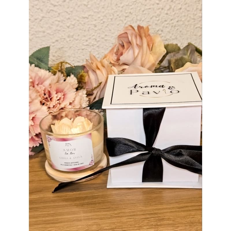 Vela Aromática Artesanal - Vela Amor em Flor