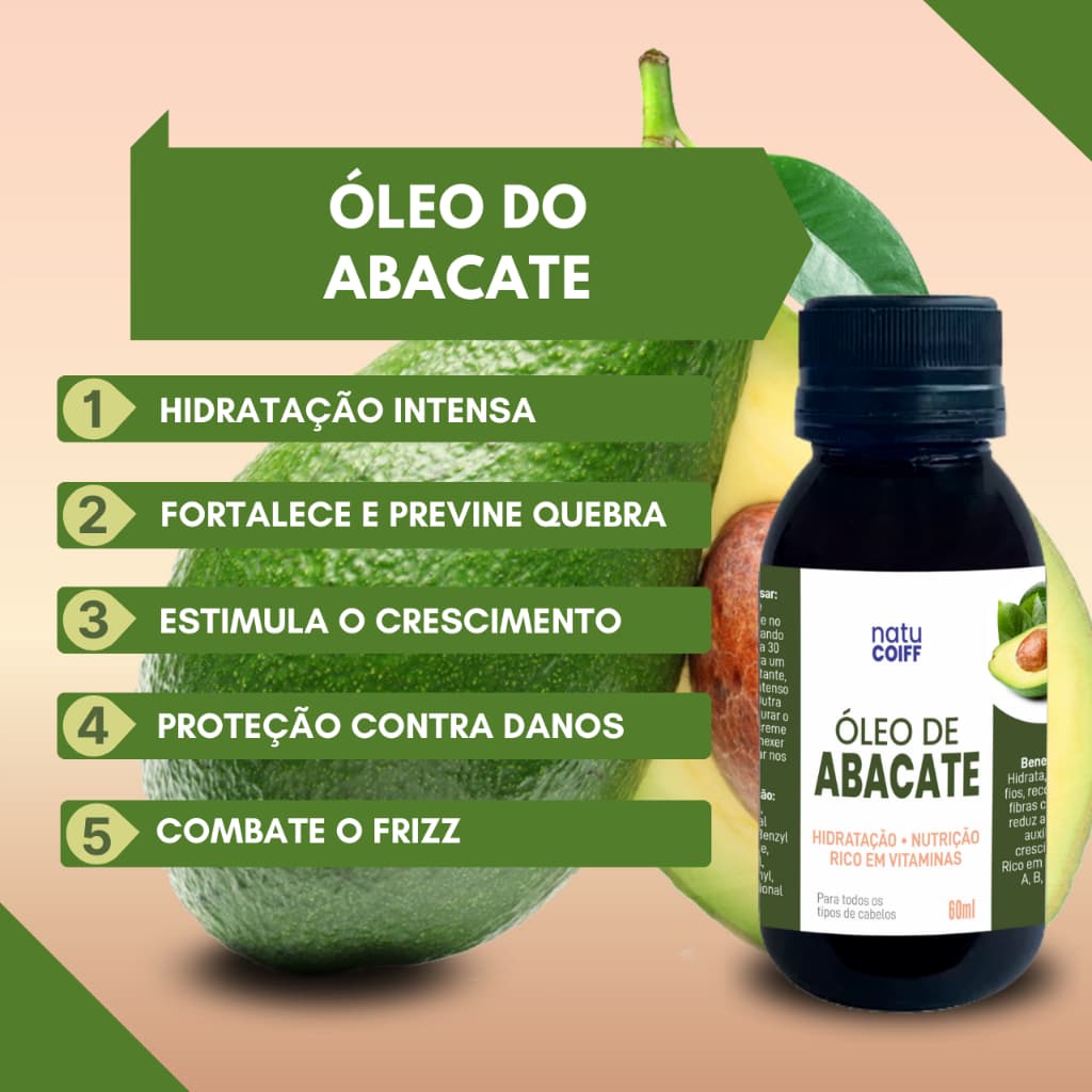 Crescimento Saudável Óleo Abacate Profissional Original 60ml