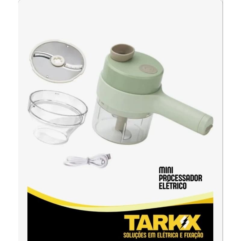 MINI PROCESSADOR E FATIADOR ELETRICO PORTÁTIL REGARREGAVEL