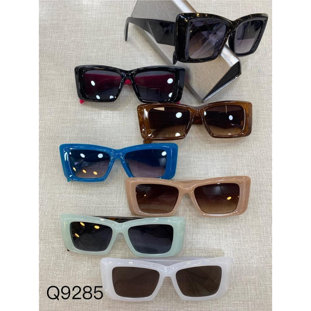 Óculos de Sol Feminino Retangular Q9285 | Proteção UV400 | Várias Cores Modernas