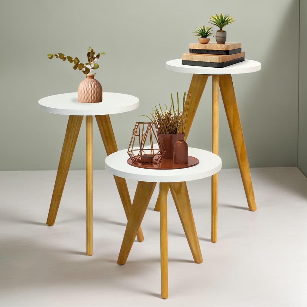 Mesinhas Lateral Redonda, Sala, Pé Palito, Mesa de Cabeceira, Centro, Canto PROMOÇÃO