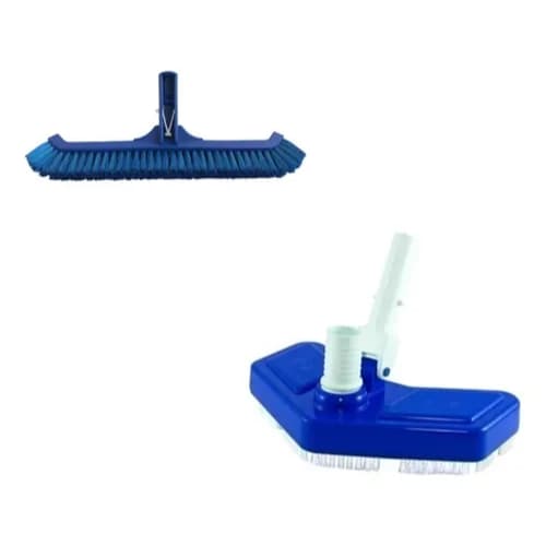 KIT LIMPEZA ASPIRADOR ASA DELTA CERDA E ESCOVA CURVA PISCINA