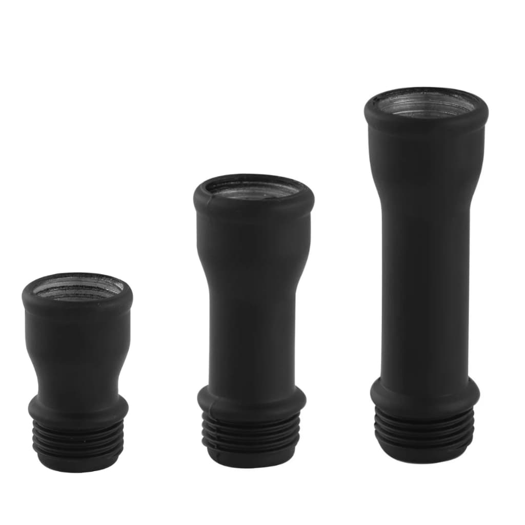 Kit Alongador Prolongador Extensor Para Torneira 1/2 Preto 4cm 6cm e 8cm
