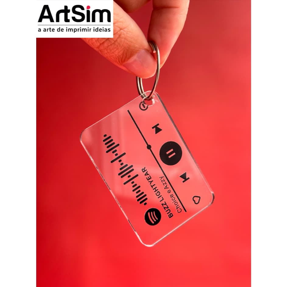 Chaveiro spotify code personalizado com sua música favorita (Leia a descrição)