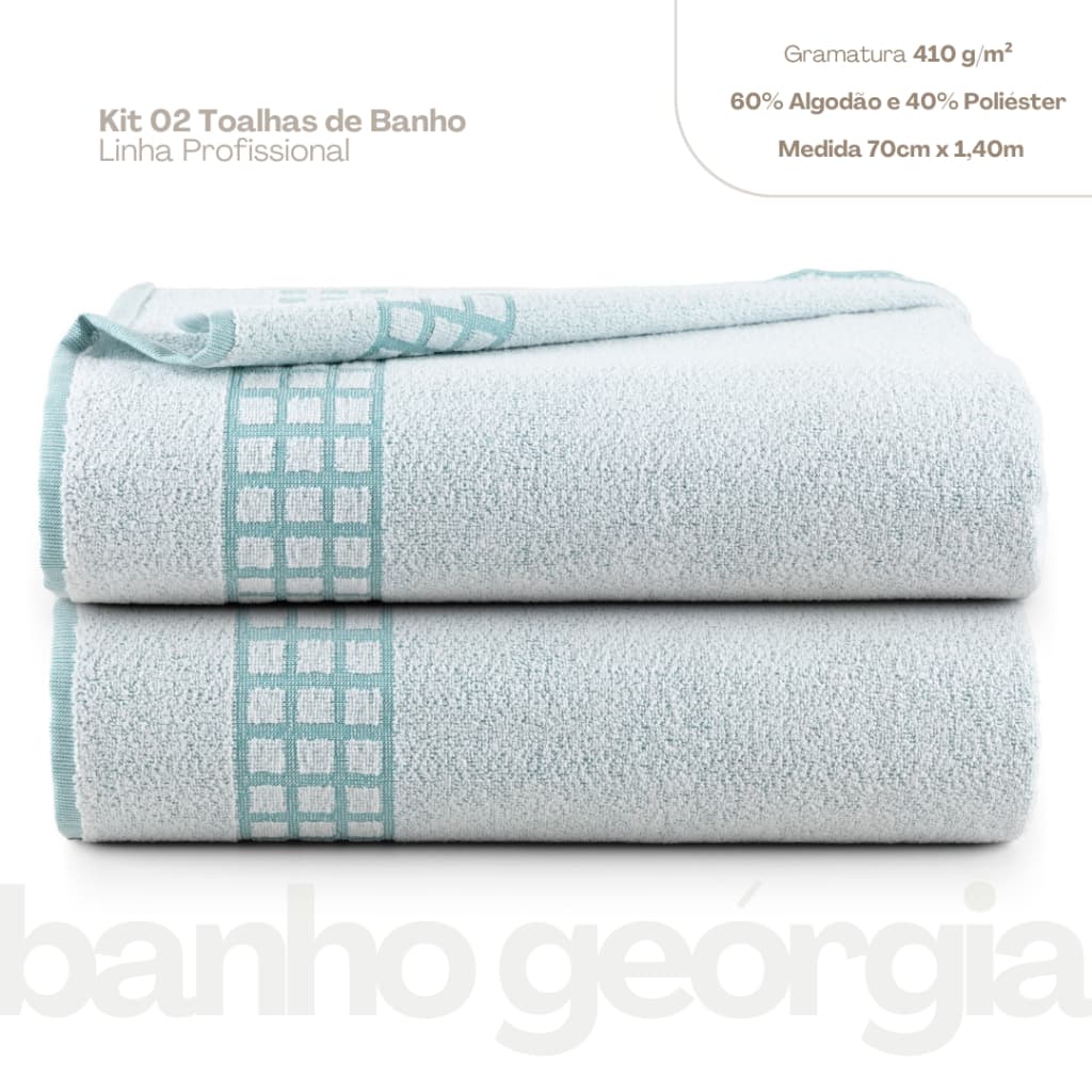 Jogo 02 Toalhas de Banho Alta Absorção 140cm x70 cm Alta Resistencia e Durabilidade