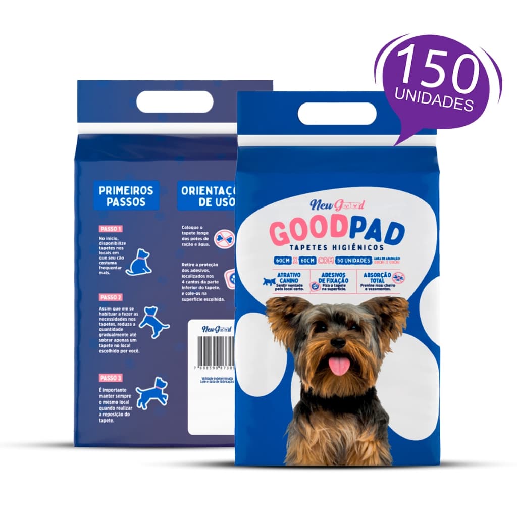 Tapete Higiênico Good Pad 60x60 com 150 unidades