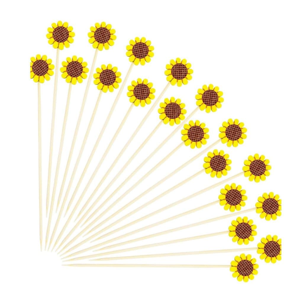 Pick Decorativo de Festa Junina - Girassol - 12,5cm - 20 unidades - Rizzo