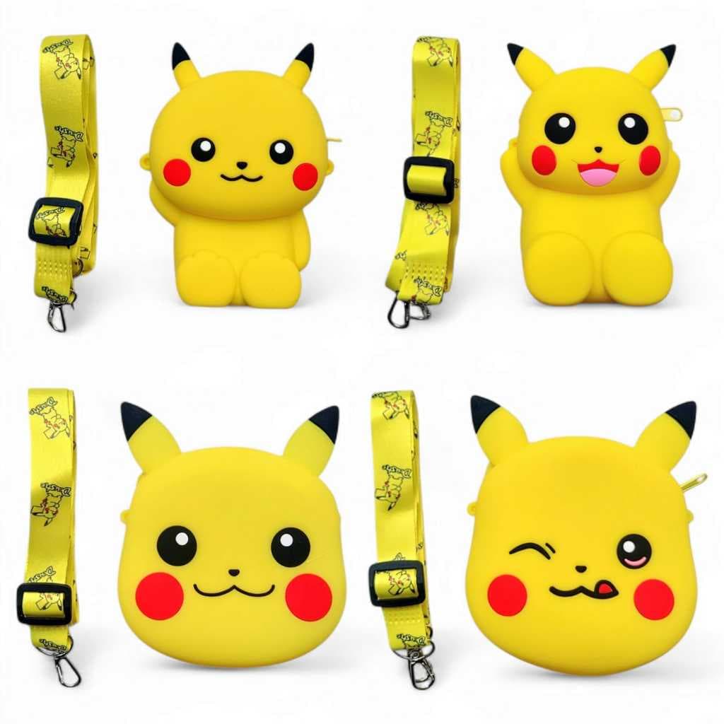 Bolsa Niqueleira Emborrachada 18cm Bolsa Infantil C/ Alça Ajustável.